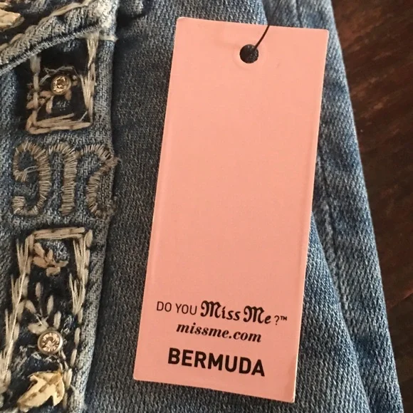 Miss Me girls bermuda shorts beautiful embellished pockets - Picture 3 of 11